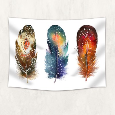Colored feathers Tapestry Wall Hanging for Living Room Bedroom Dorm Decor    262981184629